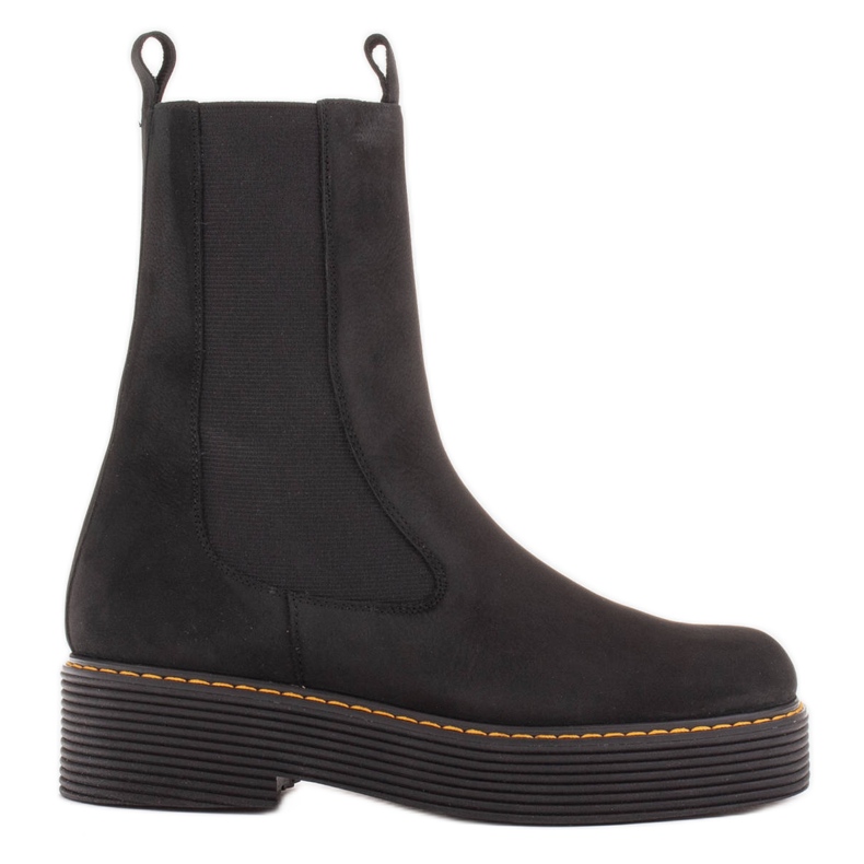 Marco Shoes Bottes Greta avec caoutchouc élastique le noir