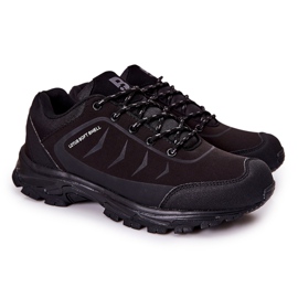 PE1 Chaussures de sport pour hommes nouées noires Ginorney