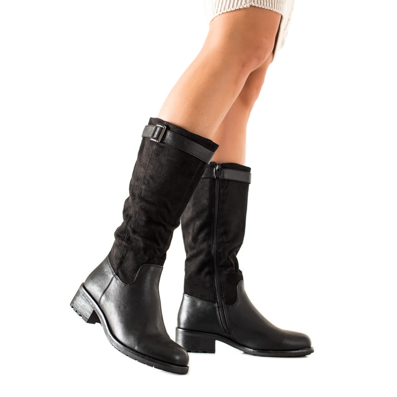 Lovery Bottes noires confortables le noir Lovery Bottes noires confortables le noir