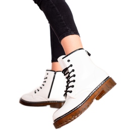 Lucky Shoes Trappeurs blancs confortables