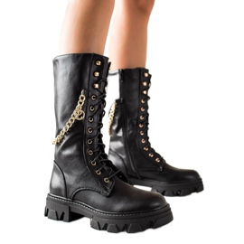 Seastar Bottes noires avec chaîne