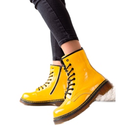 Filippo Trappeurs en cuir chaud jaune