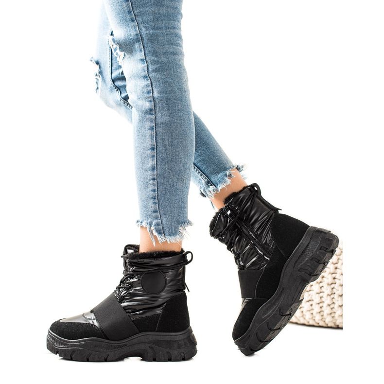 TRENDI Bottes de neige décontractées le noir TRENDI Bottes de neige décontractées le noir