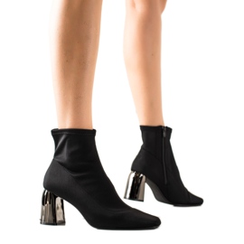 M.Daszyński Bottines de mode textile noir