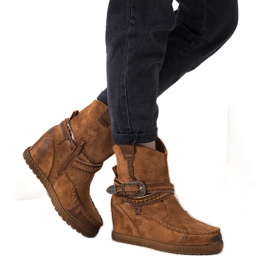 Bottes isolées camel pour femmes dans le style de boho Hanson brun