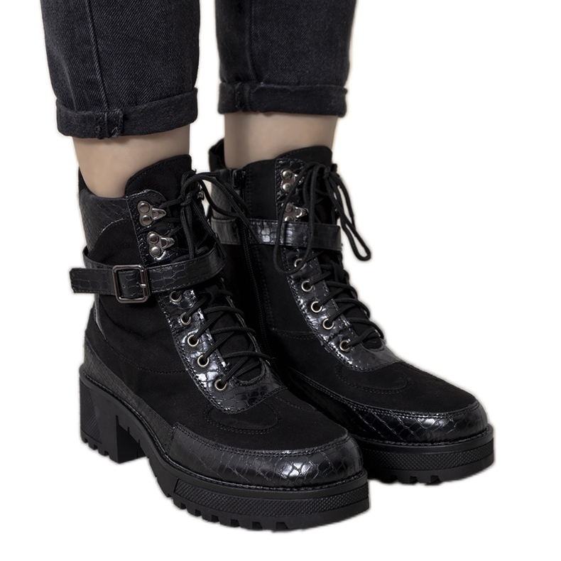 Bottes noires femme Canales le noir Bottes noires femme Canales le noir