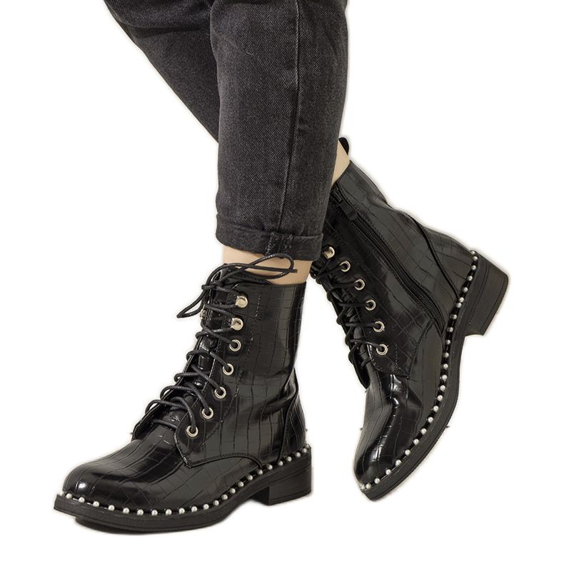 Bottines isolées noires pour femme de Nancy le noir