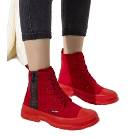 Bottes chaudes femme rouges Goris