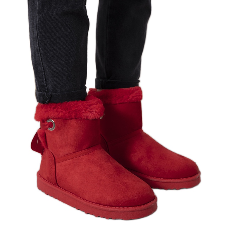Bottes de neige isolées rouges Hamilton