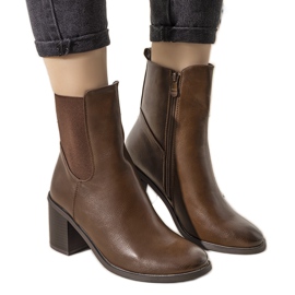 Bottines isolées marron Michelle brun
