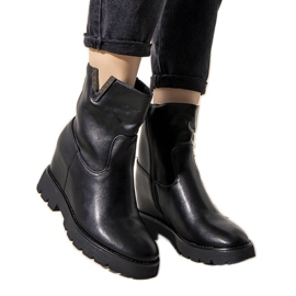 Bottes noires pour femmes sur le coin Goldie le noir Bottes noires pour femmes sur le coin Goldie le noir