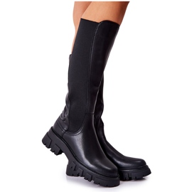 Sergio Leone Bottes en cuir avec fermeture éclair noire Ampine