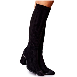 POTOCKI Bottines En Daim On A Bar Black Corises le noir
