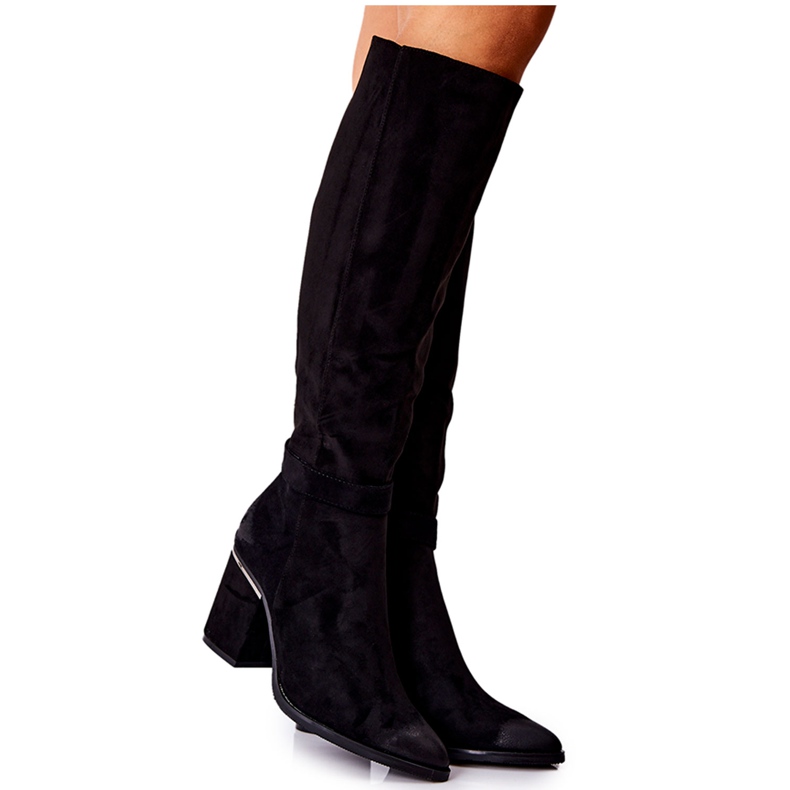 POTOCKI Bottines En Daim On A Bar Black Corises le noir
