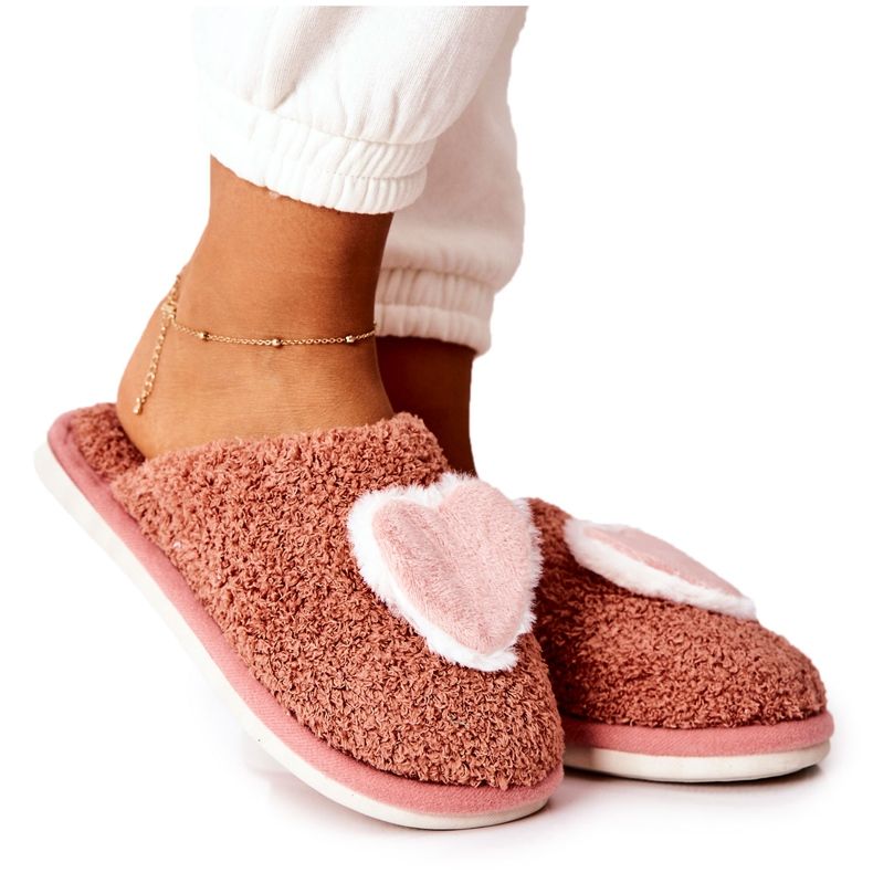Chaussons Femme Sale Rose Heartbeat brun
