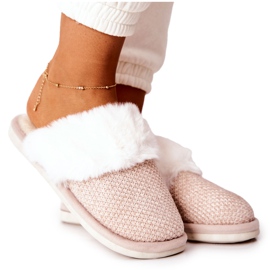 Chaussons Chauds Flamin Beige Avec Fourrure