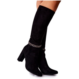 Bottes en daim noires Laura Messi pour femmes 2292 le noir