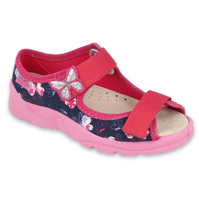 Chaussures enfant Befado 869X145 bleu marin rose