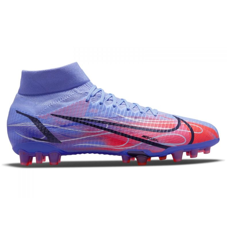 Nike Superfly 8 Pro Km Ag M DJ3978-506 chaussures de football bleu-violet bleu
