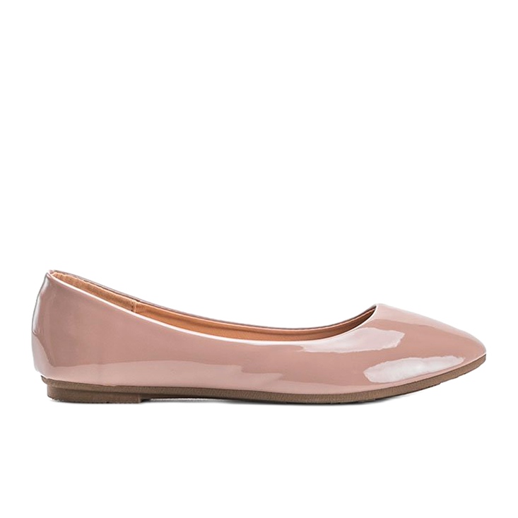 Diamantique Ballerines laquées beige