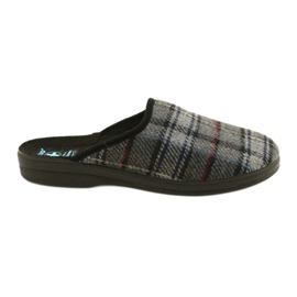 Chaussons Homme Plaid Adanex 24162 noir gris