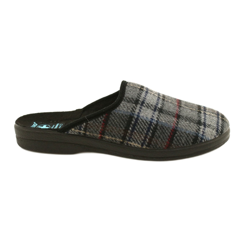 Chaussons Homme Plaid Adanex 24162 le noir gris