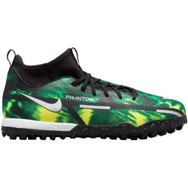 Nike Phantom GT2 Academy Df Tf Sw Jr DM0741 003 chaussures de football vert, multicolore vert