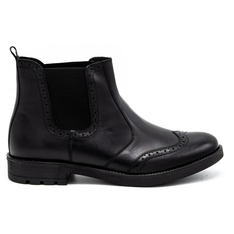 Olivier Chelsea boots homme, richelieu cuir 7003KB noir le noir