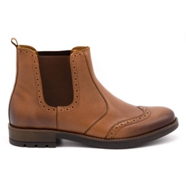 Olivier Chelsea boots homme, richelieu cuir 7003KB marron brun