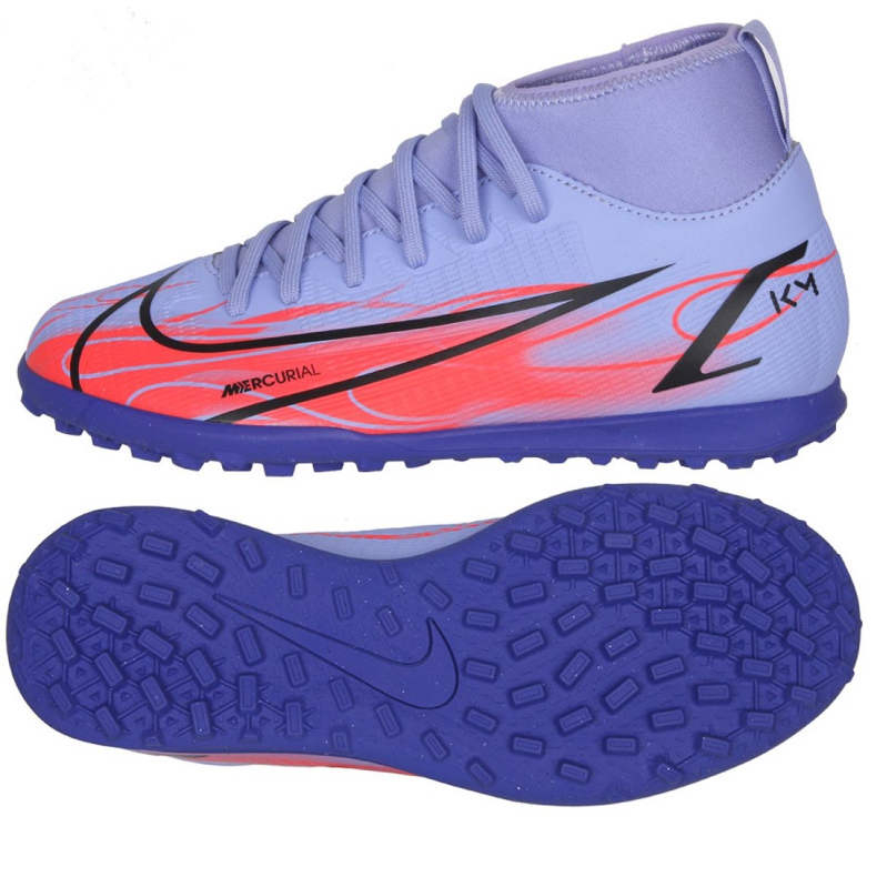 Nike Mercurial Superfly 8 Club Km Tf Jr DB0934 506 chaussures de football multicolore violet