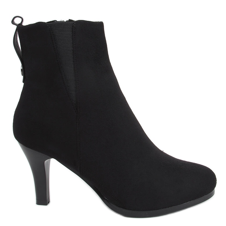 Bottes sur un stiletto Gaja Black le noir