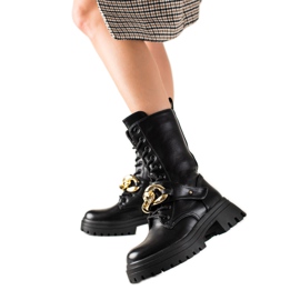 Seastar Bottes hautes, mode trappeur le noir