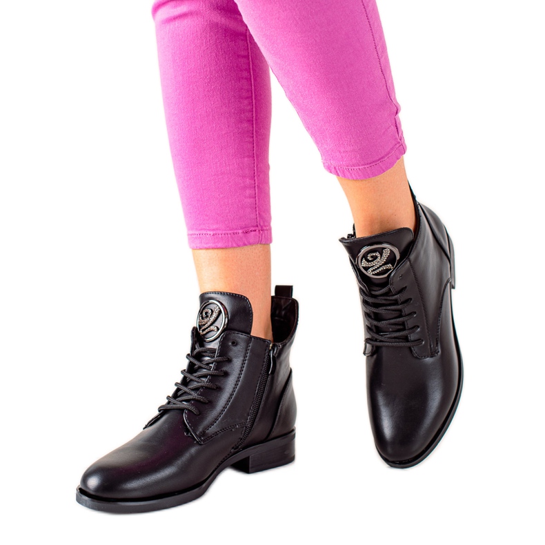 Camo Bottes chaudes avec un ornement le noir