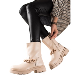 TRENDI Bottes à plateforme à la mode beige TRENDI Bottes à plateforme à la mode beige