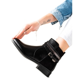 Lovit Bottes à rayures décoratives noir