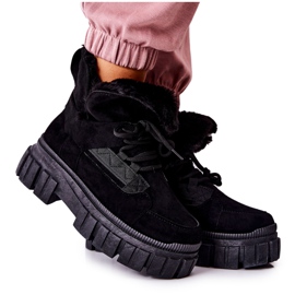 PM1 Bottes Chaudes Noires Trappeurs Demaris Noir