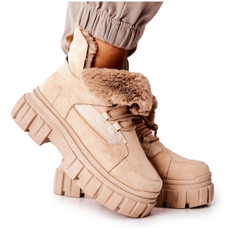 PM1 Bottes chaudes Trappeurs Beige Demaris PM1 Bottes chaudes Trappeurs Beige Demaris