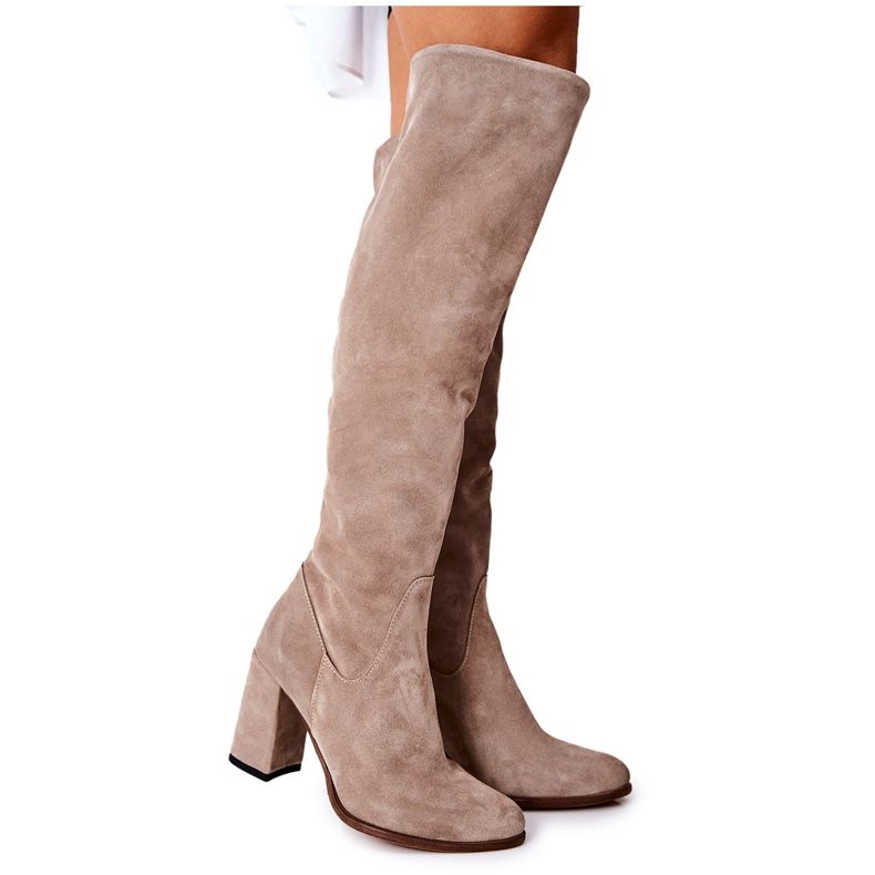PA2 Bottines Shernan en daim cappuccino beige