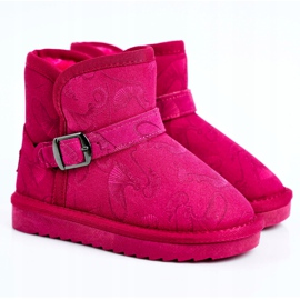 Apawwa Bottes de Neige Enfant Fourrure Fuchsia Kawai rose