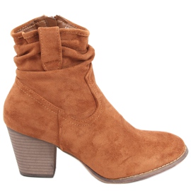 Bottines à talon Bedd Camel brun