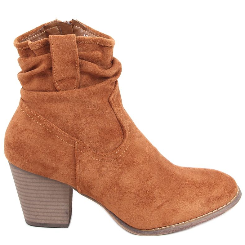 Bottines à talon Bedd Camel brun