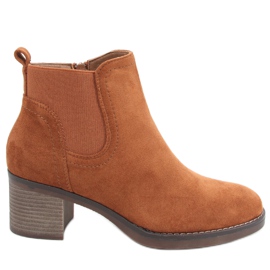 Bottines à talons larges Fill Camel brun