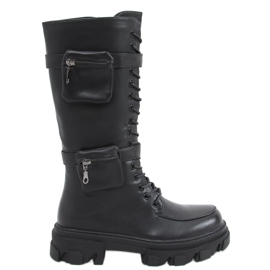 Asot Bottes noires avec pochettes