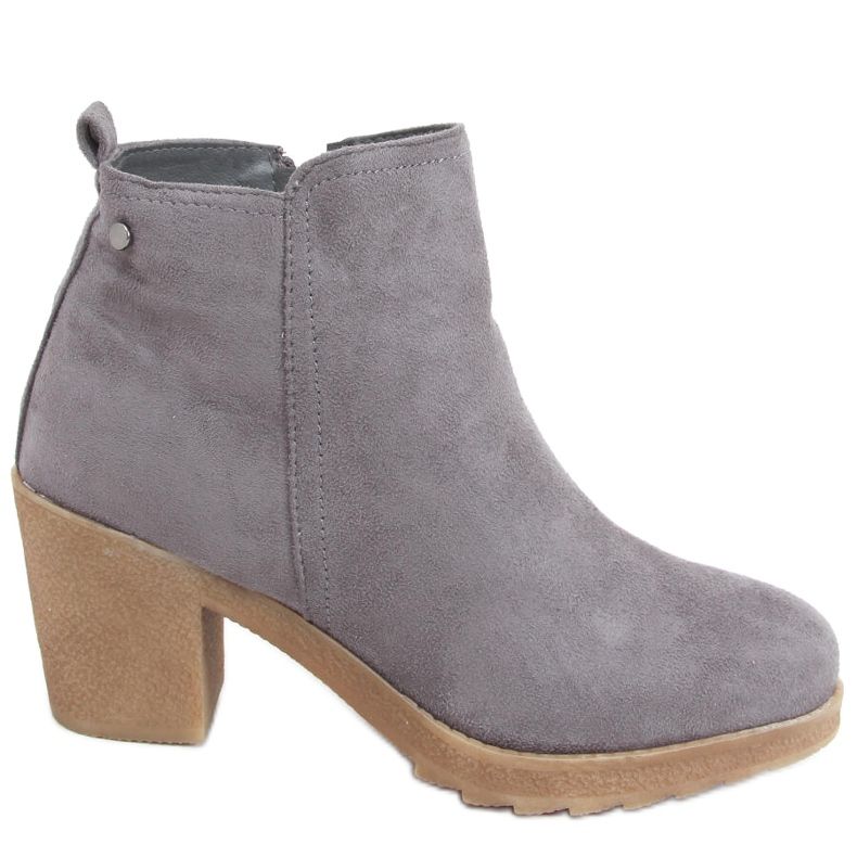 Bottines à talons larges de Wimko Grey gris