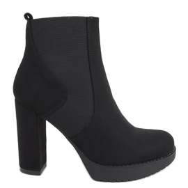 Milo Black talons hauts et bottines plateforme le noir
