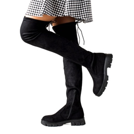 Super Me Bottes de plate-forme noir
