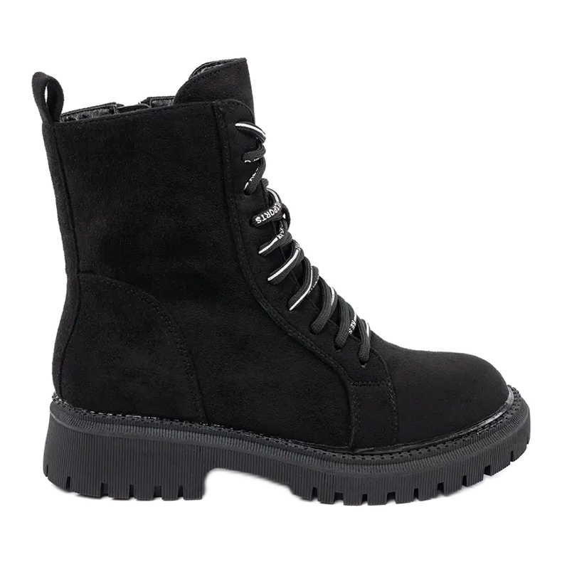 TRENDI Travailleurs à lacets le noir