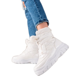 TRENDI Bottes de neige blanches chatoyantes TRENDI Bottes de neige blanches chatoyantes