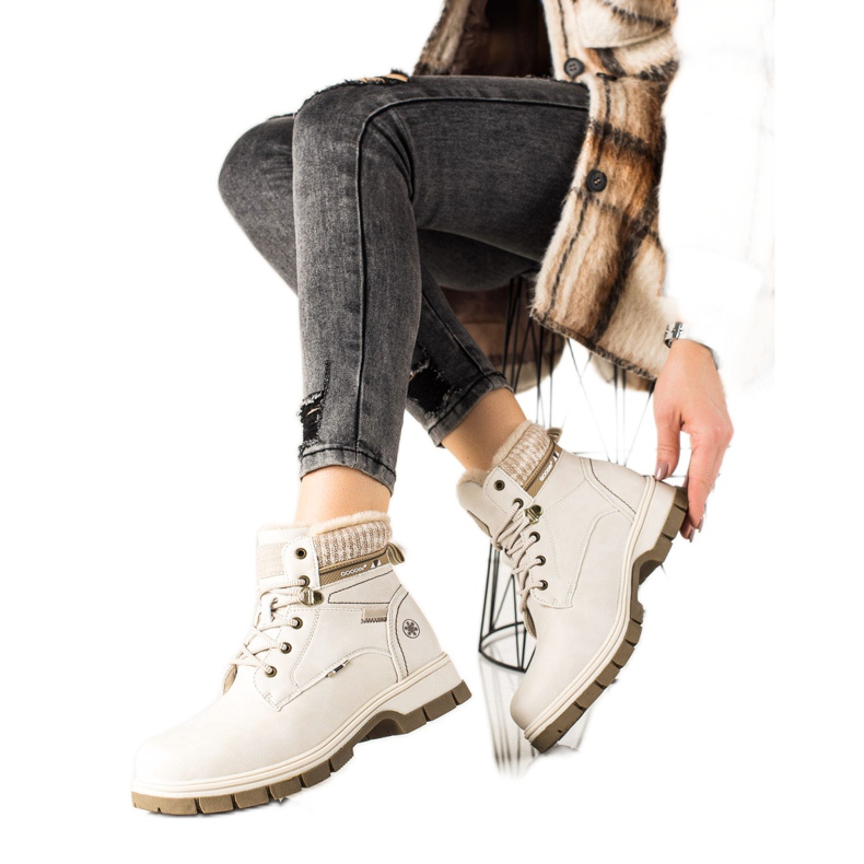 Goodin Trappeurs sportifs confortables beige