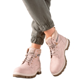 Goodin Trappeurs sportifs confortables rose Goodin Trappeurs sportifs confortables rose